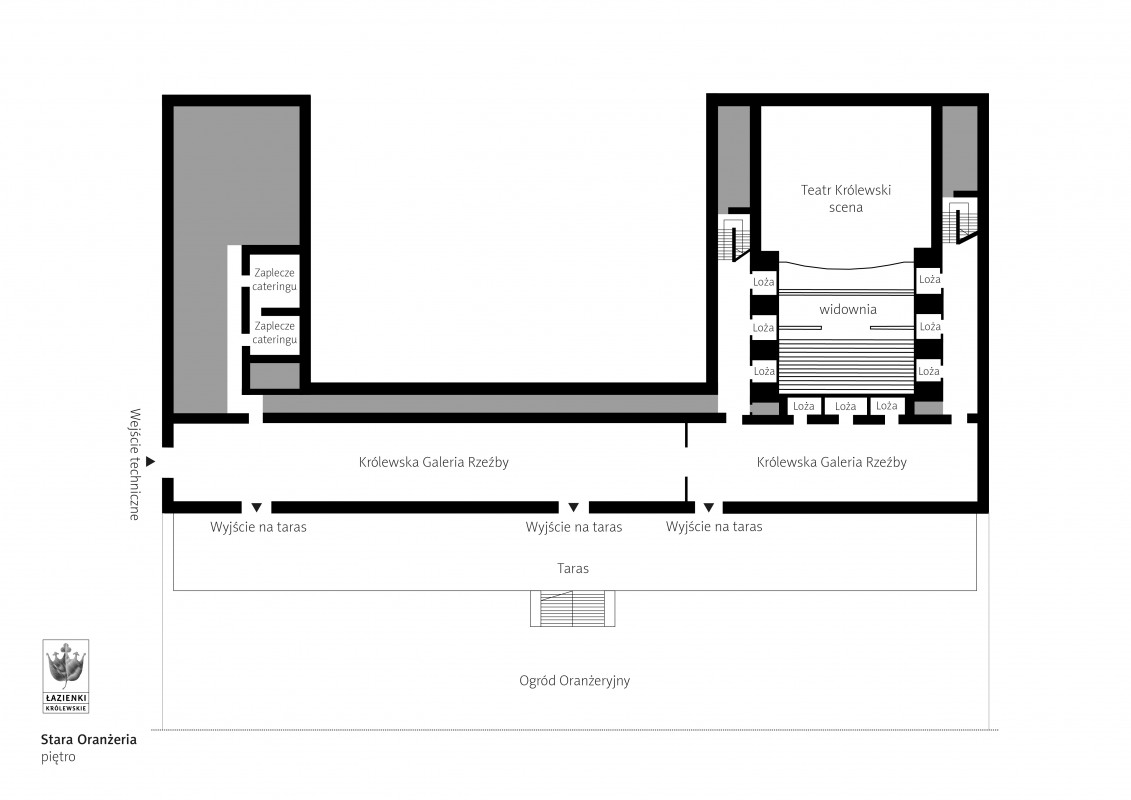 Narysowany plan pomieszczenia.