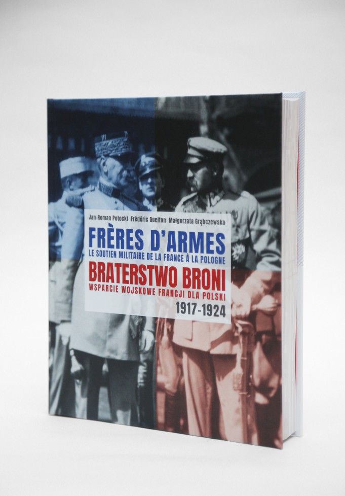 Okładka książki "Braterstwo broni", przedstawiająca czterech mężczyzn w wojskowych mundurach. 