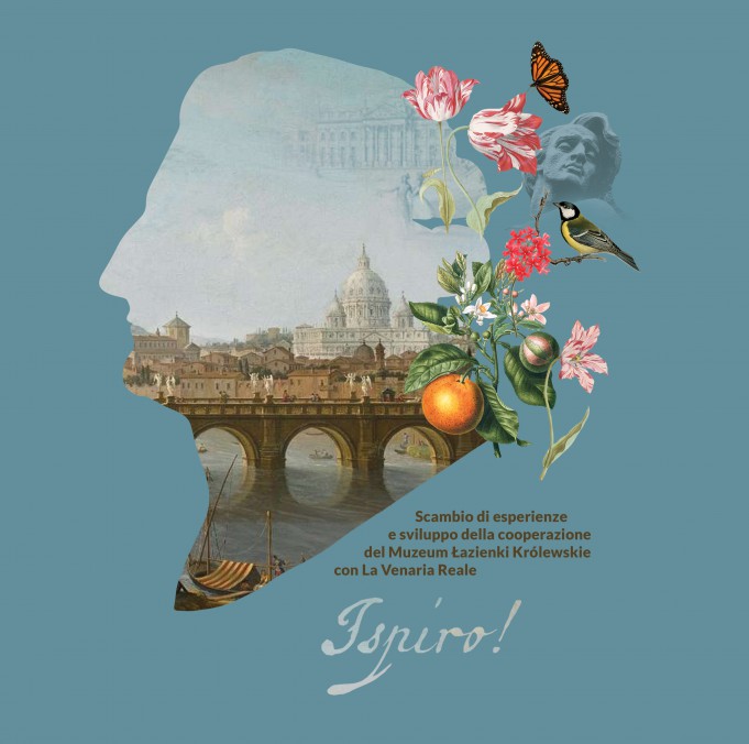 Plakat przedstawiający zarys głowy na niebieskim tle. Głowę wypełnia panorama miasta i kolorowe kwiaty.