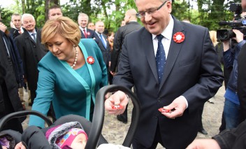 Prezydent Bronisław Komorowski i jego żona, Anna Komorowska.