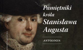 Okładka książki z wizerunkiem mężczyzny w kapeluszu, trzymającego białą, teatralną maskę.