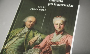 Okładka książki, na której widoczni są mężczyzna i kobieta w strojach z epoki.
