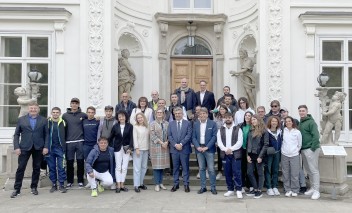 Delegacja z włoskiego Cassino w Łazienkach Królewskich
