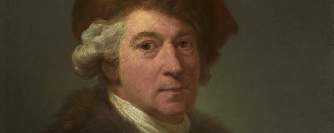 Portret Marcello Bacciarellego, artysta ma na głowie czerwone nakrycie. 