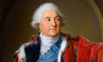 Portret króla Stanisława Augusta w czerwonym płaszczu.
