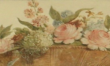Rysunek przedstawiający różne kwiaty, ułożone w obok siebie w rzędzie.